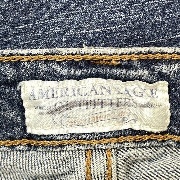 American‎ Eagle Bootcut Jeans Womens Size 8 Long Medium Wash Cowgirl Western - Picture 5 of 13